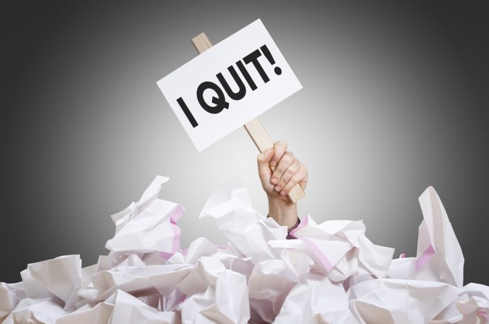 I quit placard