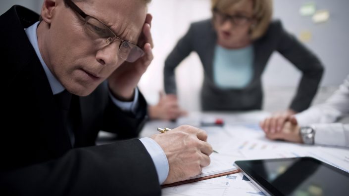 Manager criticising an employee