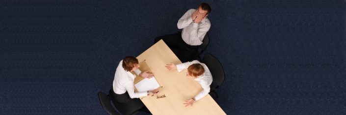 conflict between employees in a meeting
