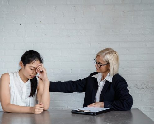 workplace investigator consoles victim