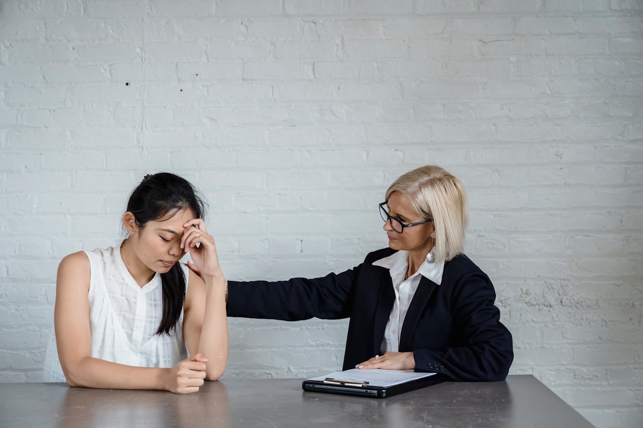 workplace investigator consoles victim